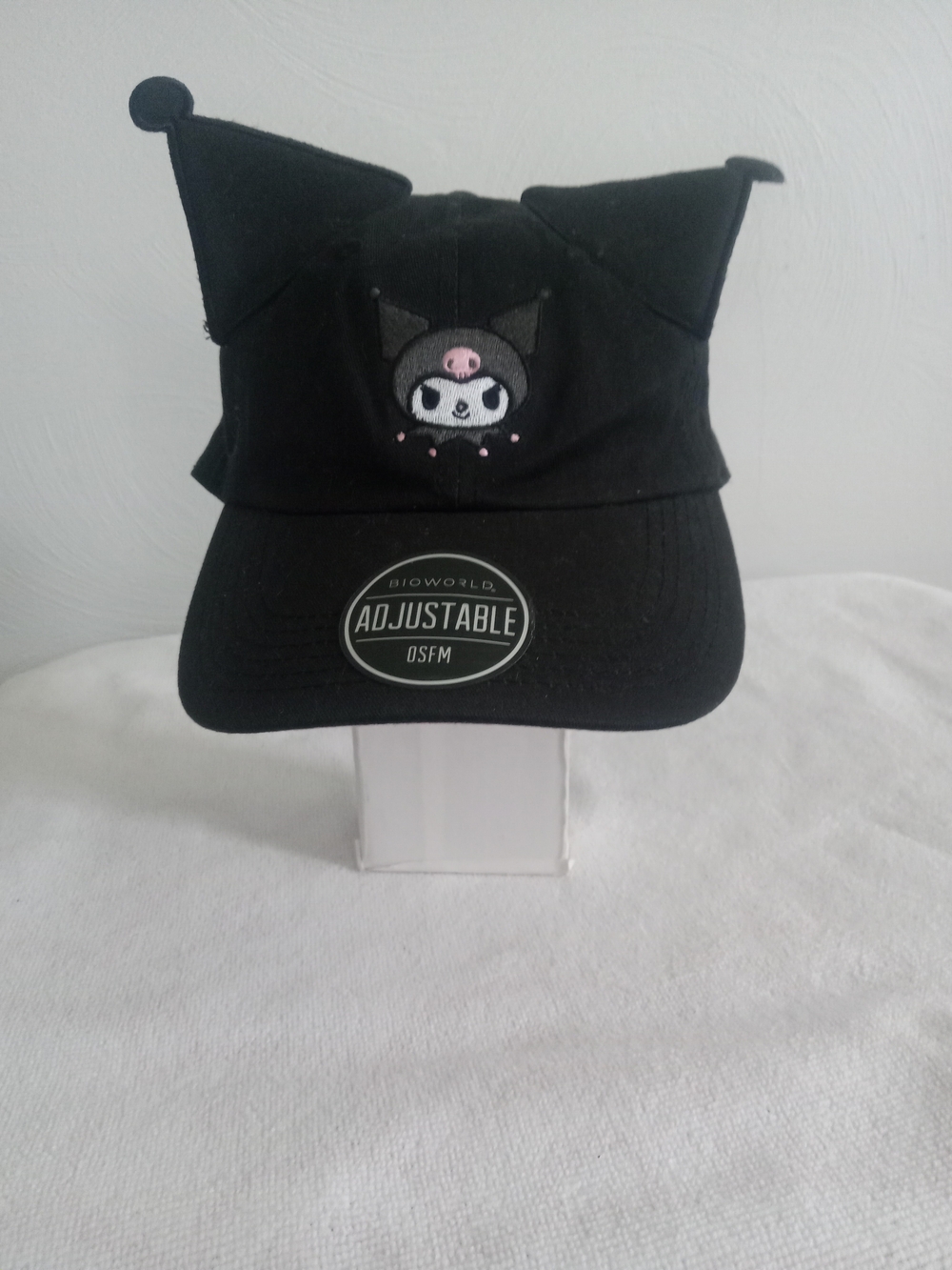 Kuromi Black Cat-Ear Baseball Cap by Bioworld Snapback